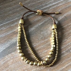 Fossil Gold Beaded Bracelet